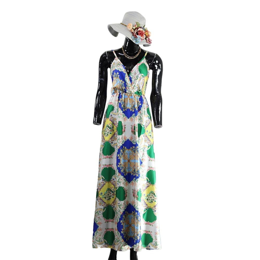 Elegant Italian Floral Maxi Dress Perfect for Summer